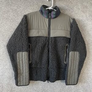 Manresa Jacket Mens Medium Black Sherpa Fleece Quilted Full Zip Outdoor
